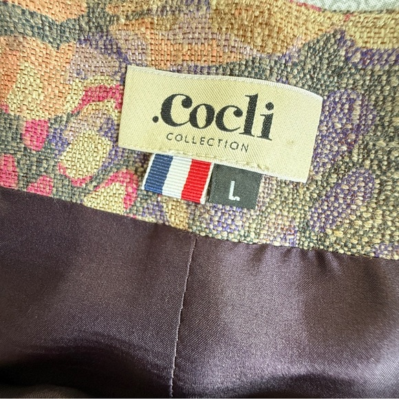 Cocli Collection Wool Silk A-Line Skirt Size L Made in France - Picture 3 of 11